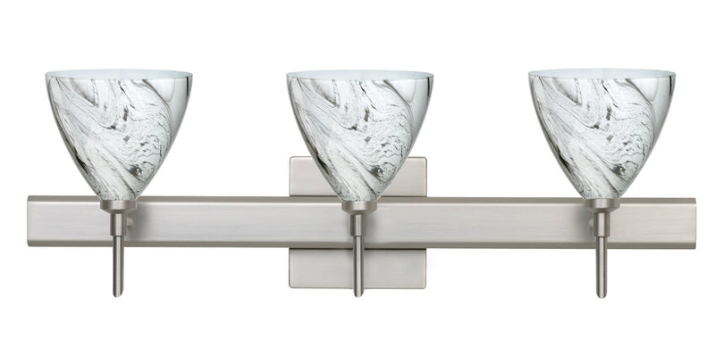 Besa 3SW-1779MG-SN-SQ Wall Sconce, Satin Nickel