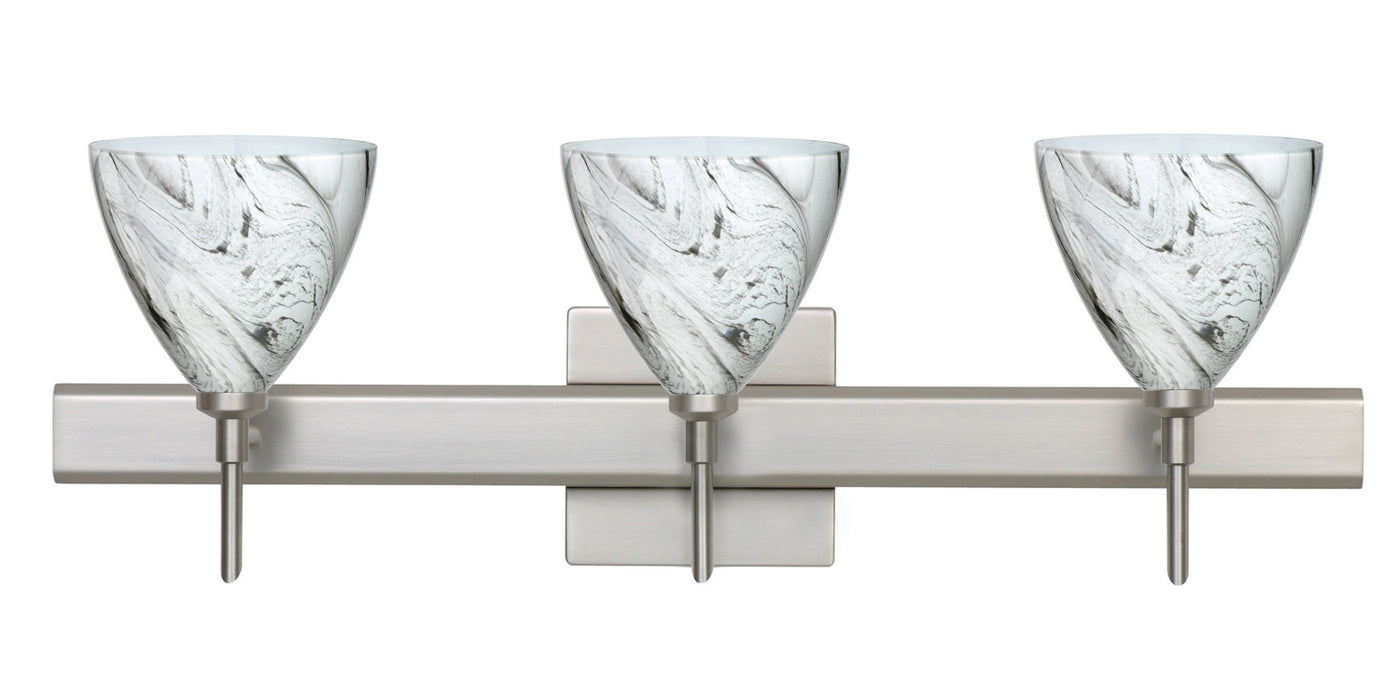 Besa 3SW-1779MG-SN-SQ Wall Sconce, Satin Nickel