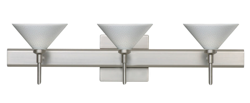 Besa 3SW-282453-SN-SQ Wall Sconce, Satin Nickel