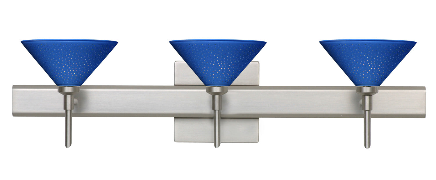 Besa 3SW-282484-SN-SQ Wall Sconce, Satin Nickel