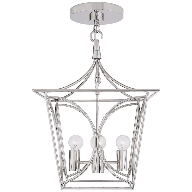 Visual Comfort Signature KS 5143PN Four Light Mini Lantern, Polished Nickel
