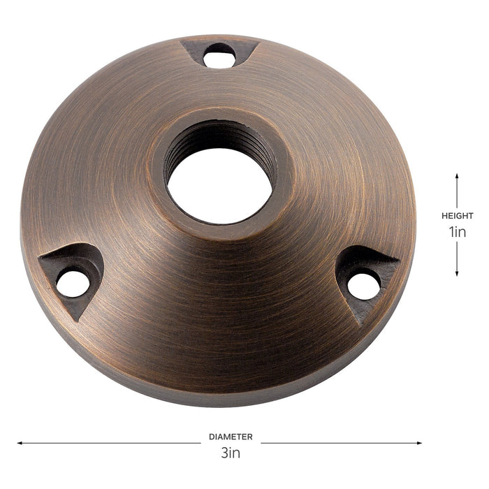 Kichler 15493CBR Round Mounting Base, Centennial Brass