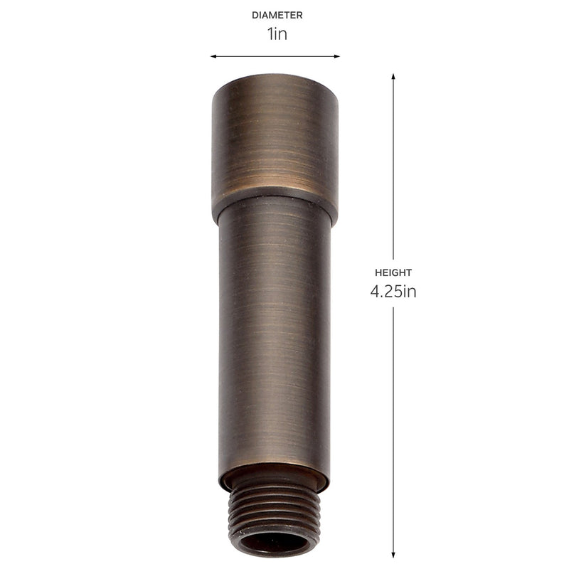 Kichler 15509CBR 3 inch Male Female Riser, Centennial Brass
