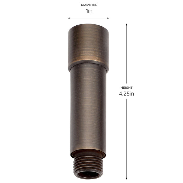 Kichler 15509CBR 3 inch Male Female Riser, Centennial Brass