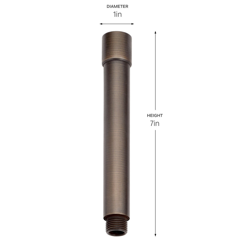 Kichler 15510CBR 6 inch Male Female Riser, Centennial Brass