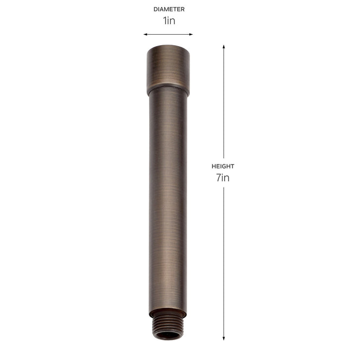 Kichler 15510CBR 6 inch Male Female Riser, Centennial Brass