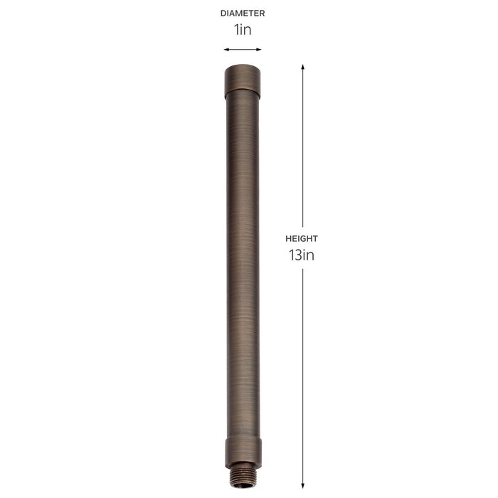 Kichler 15511CBR 12 inch Male Female Riser, Centennial Brass