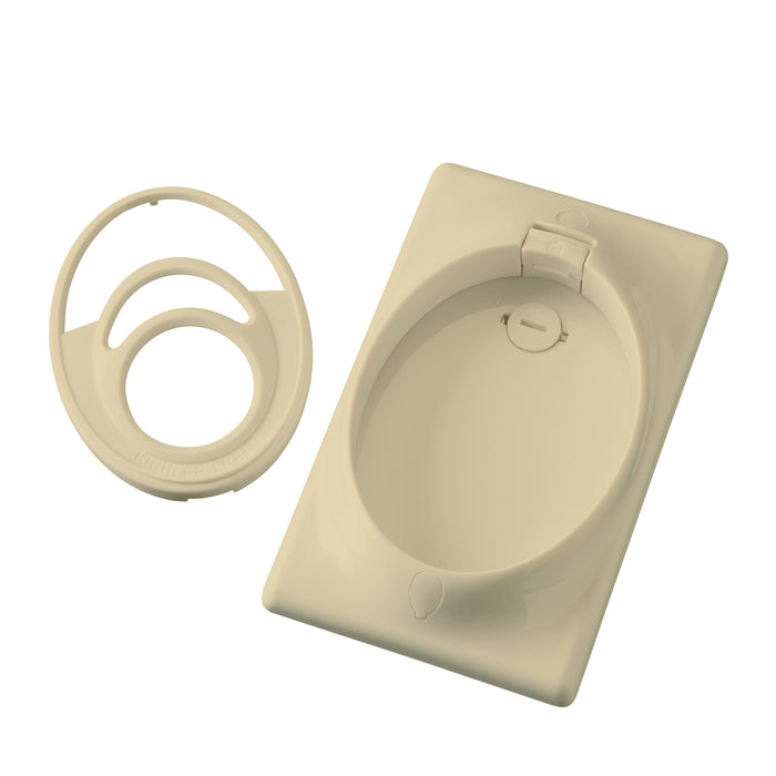 Kichler 370010IV Single Gang CoolTouch Wall Pla, Ivory (Not Painted)