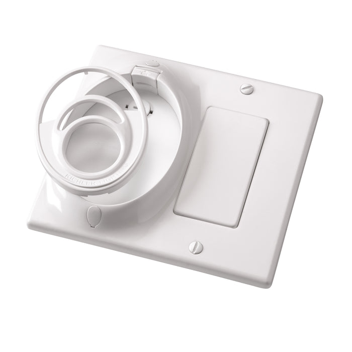 Kichler 370011WH Dual Gang CoolTouch Wall Plate, White Material