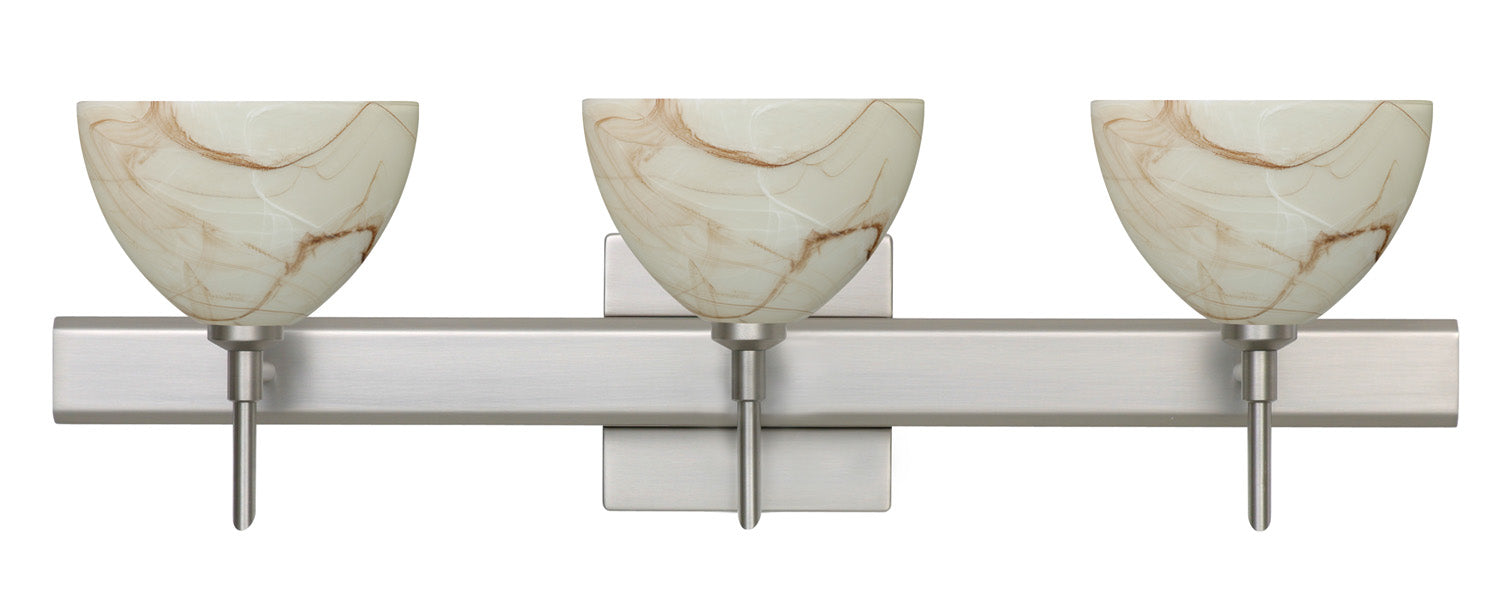 Besa 3SW-467983-SN-SQ Wall Sconce, Satin Nickel