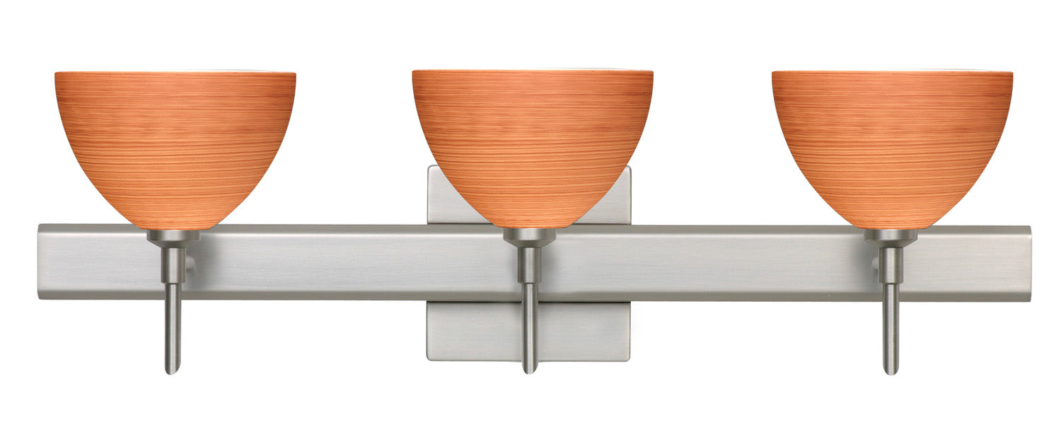 Besa 3SW-4679CH-SN-SQ Wall Sconce, Satin Nickel