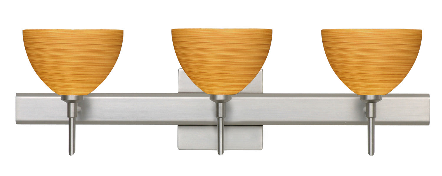 Besa 3SW-4679OK-SN-SQ Wall Sconce, Satin Nickel