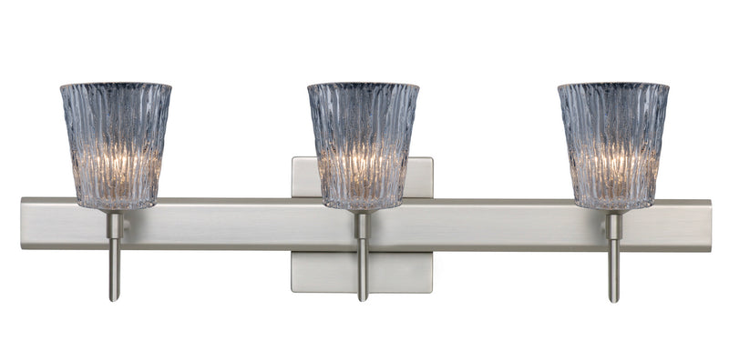 Besa 3SW-512500-SN-SQ Wall Sconce, Satin Nickel