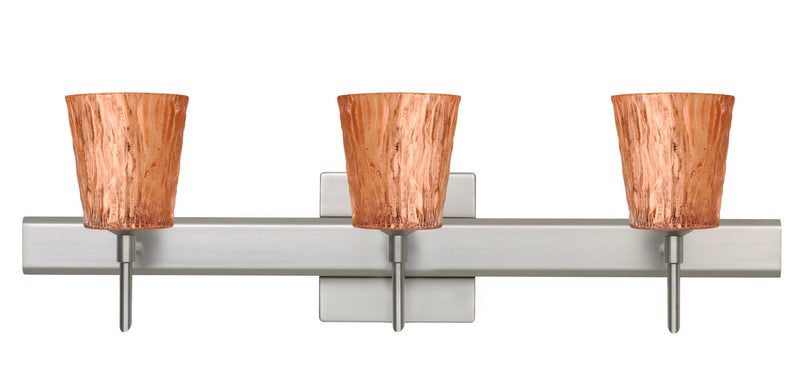 Besa 3SW-5125CF-SN-SQ Wall Sconce, Satin Nickel