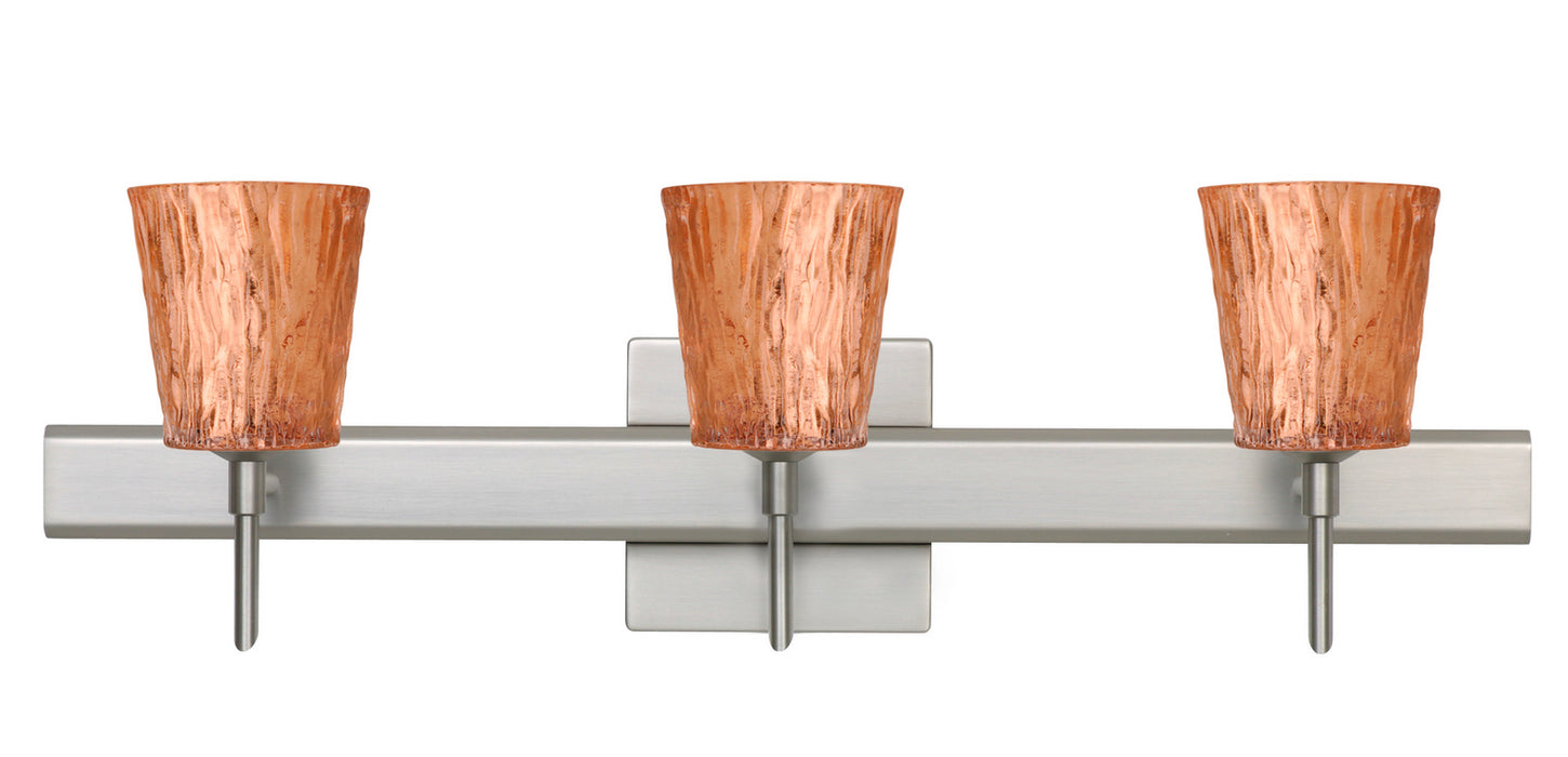 Besa 3SW-5125CF-SN-SQ Wall Sconce, Satin Nickel