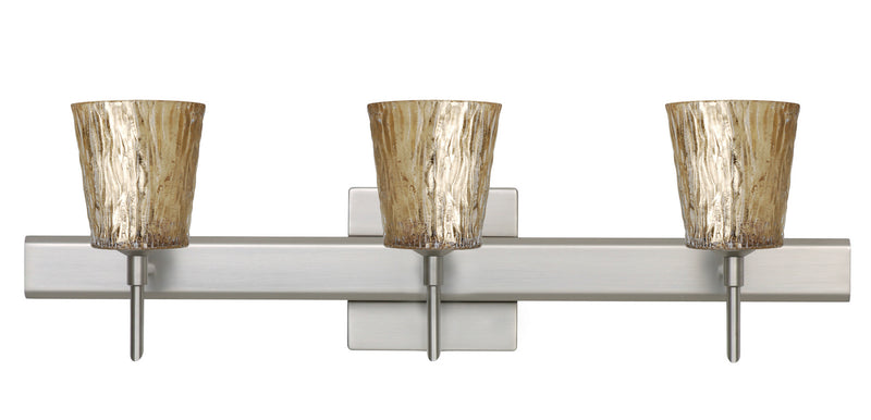Besa 3SW-5125GF-SN-SQ Wall Sconce, Satin Nickel
