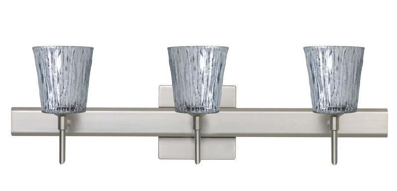 Besa 3SW-5125SF-SN-SQ Wall Sconce, Satin Nickel