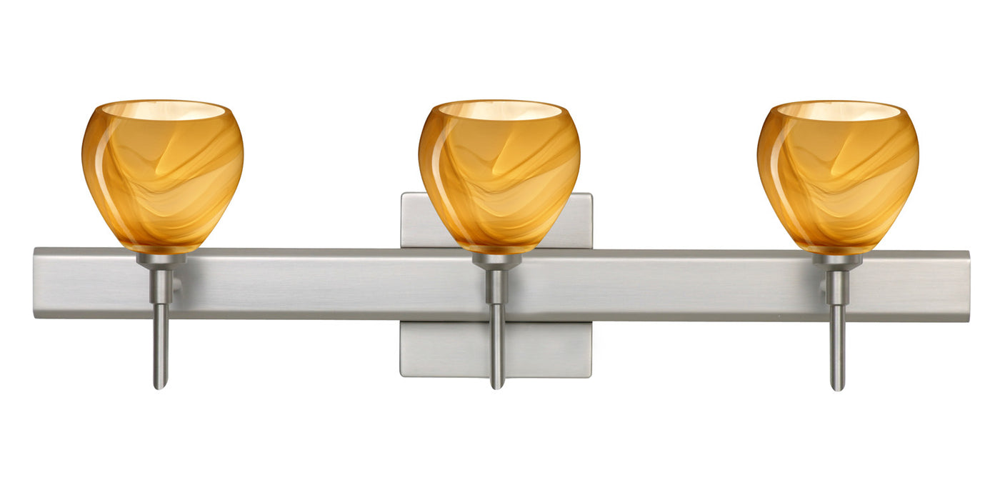 Besa 3SW-5605HN-SN-SQ Wall Sconce, Satin Nickel