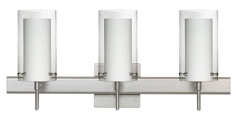 Besa 3SW-C44007-SN-SQ Wall Sconce, Satin Nickel