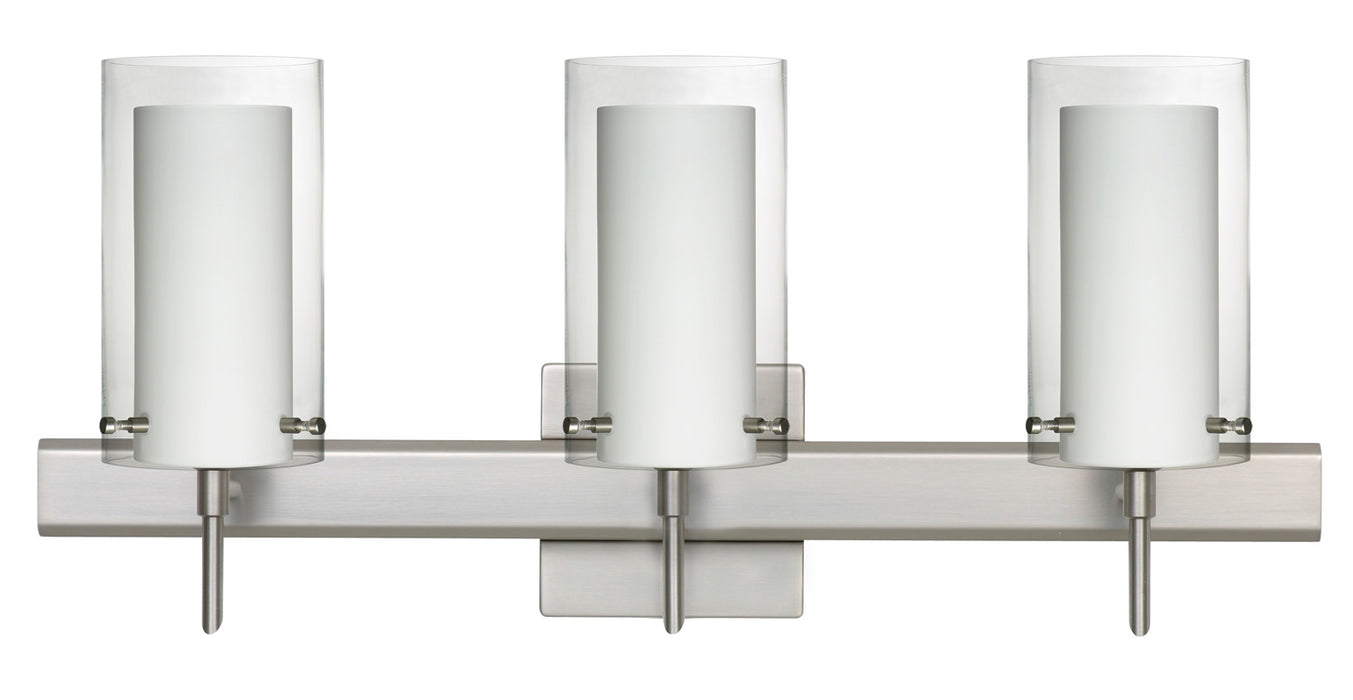 Besa 3SW-C44007-SN-SQ Wall Sconce, Satin Nickel