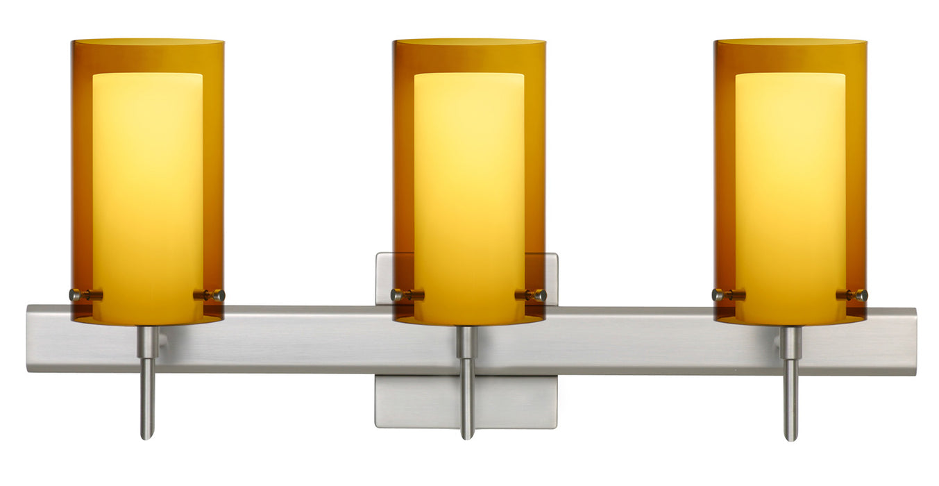 Besa 3SW-G44007-SN-SQ Wall Sconce, Satin Nickel