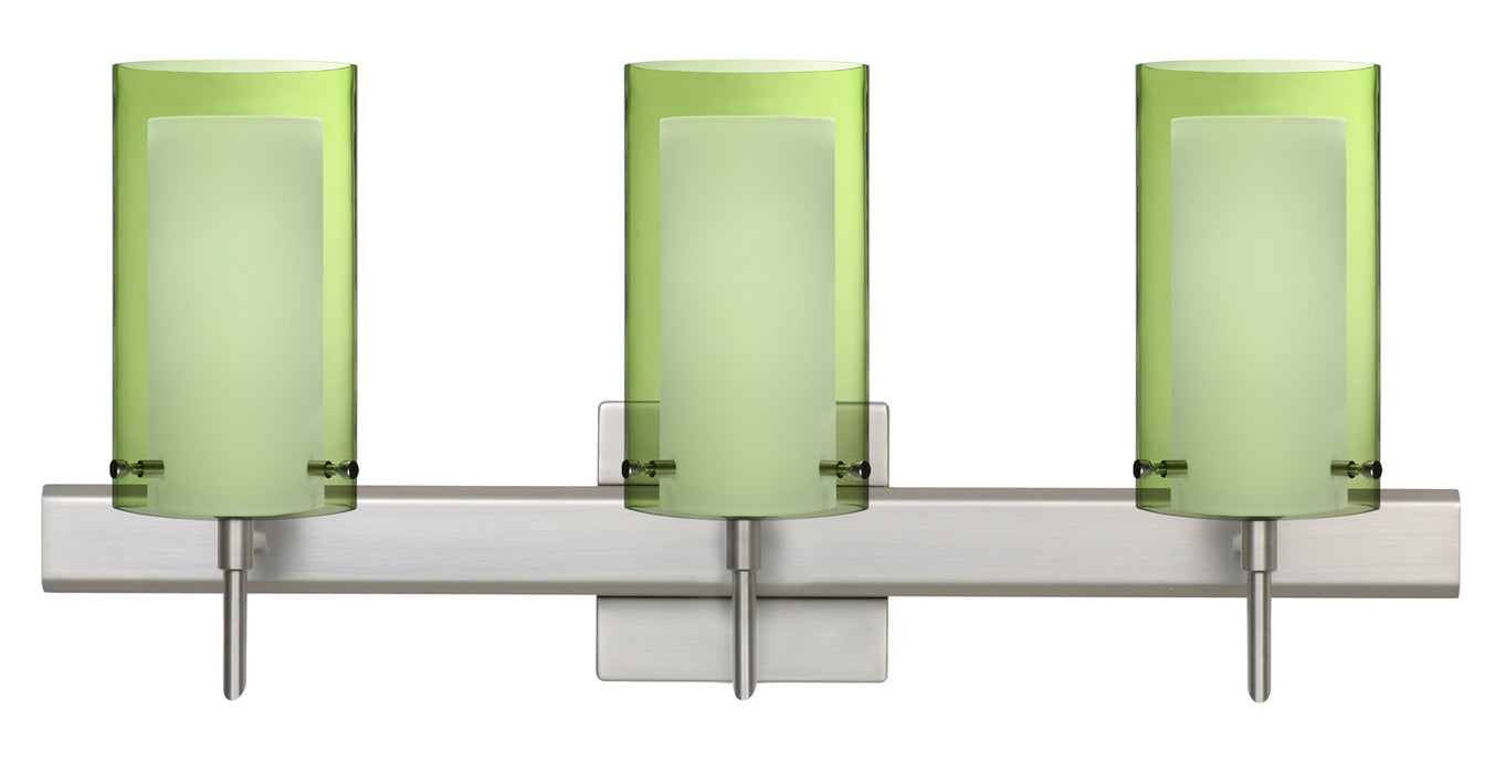Besa 3SW-L44007-SN-SQ Wall Sconce, Satin Nickel