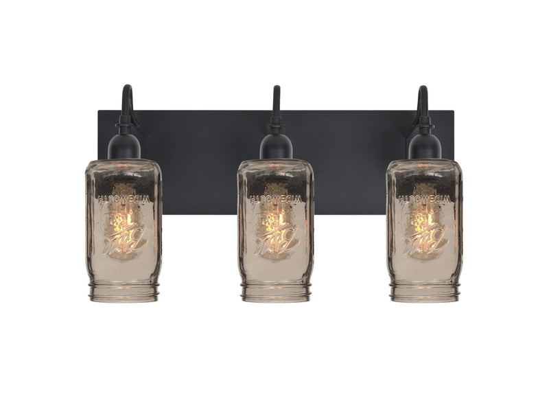 Besa 3WG-MILO4SM-EDIL-BK Vanity, Black