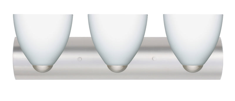 Besa 3WZ-757207-LED-SN Wall Sconce, Satin Nickel