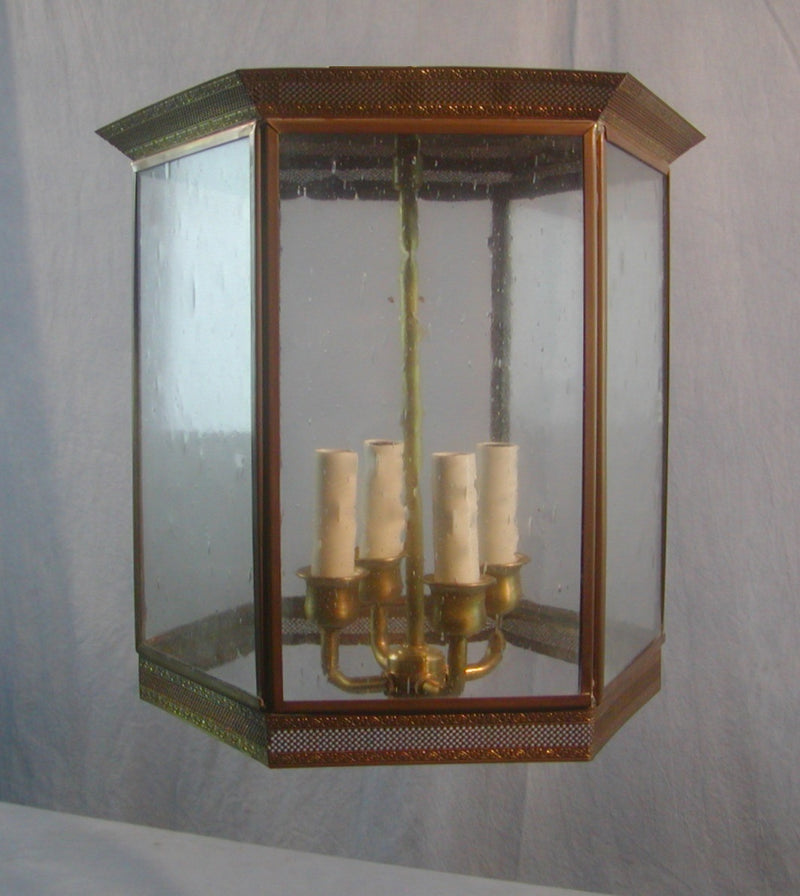 Genie House 13834ACSS Five Light Flush Mount, Antique Copper