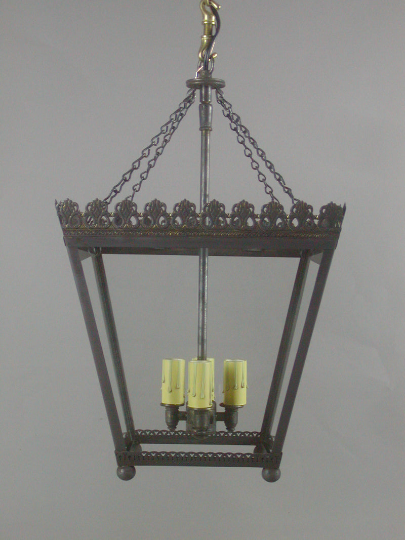 Genie House 15513DBC Four Light Pendant, Dark Brass