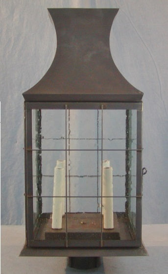 Genie House 19222DBSS Four Light Post Mount, Dark Brass