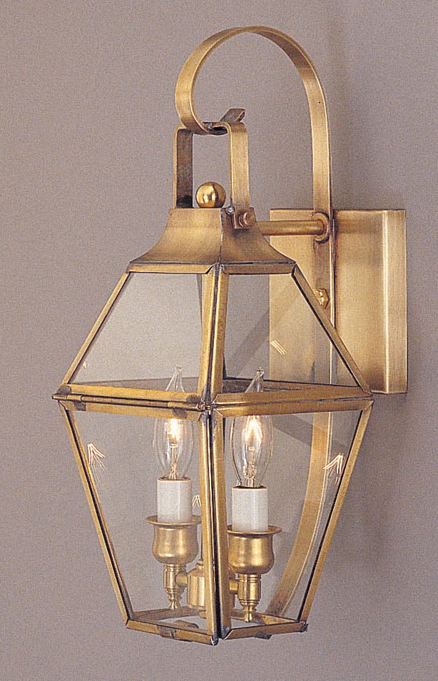 Genie House 53801ABC Two Light Wall Mount, Antique Brass