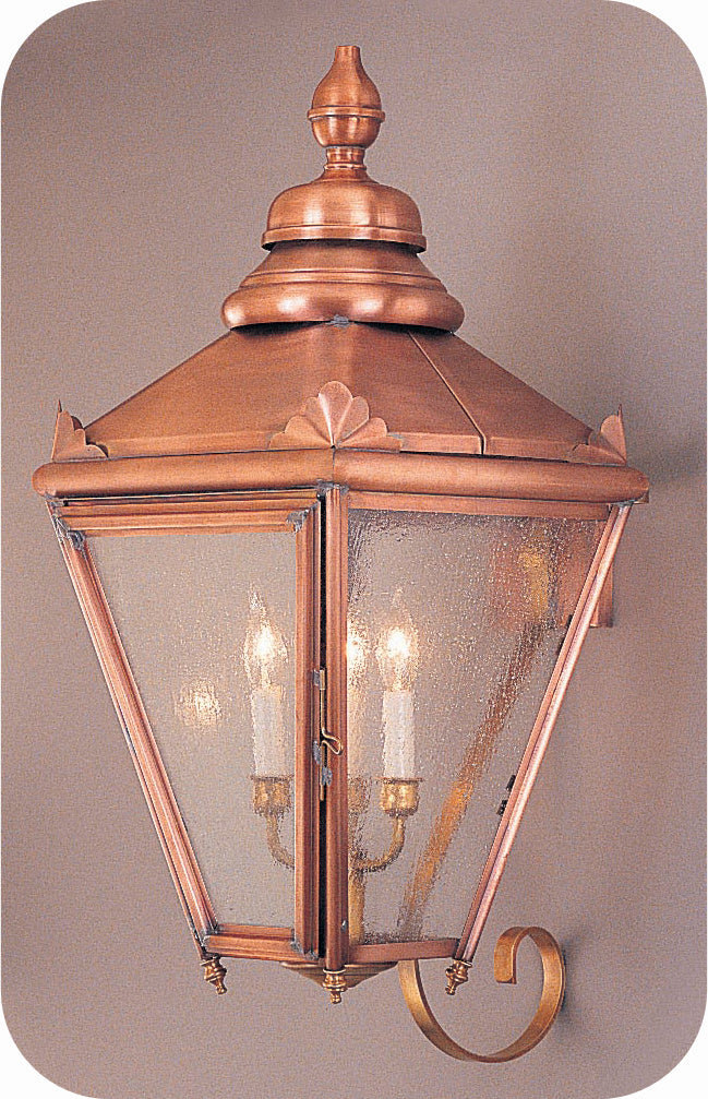 Genie House 82111ACS Three Light Wall Mount, Antique Copper