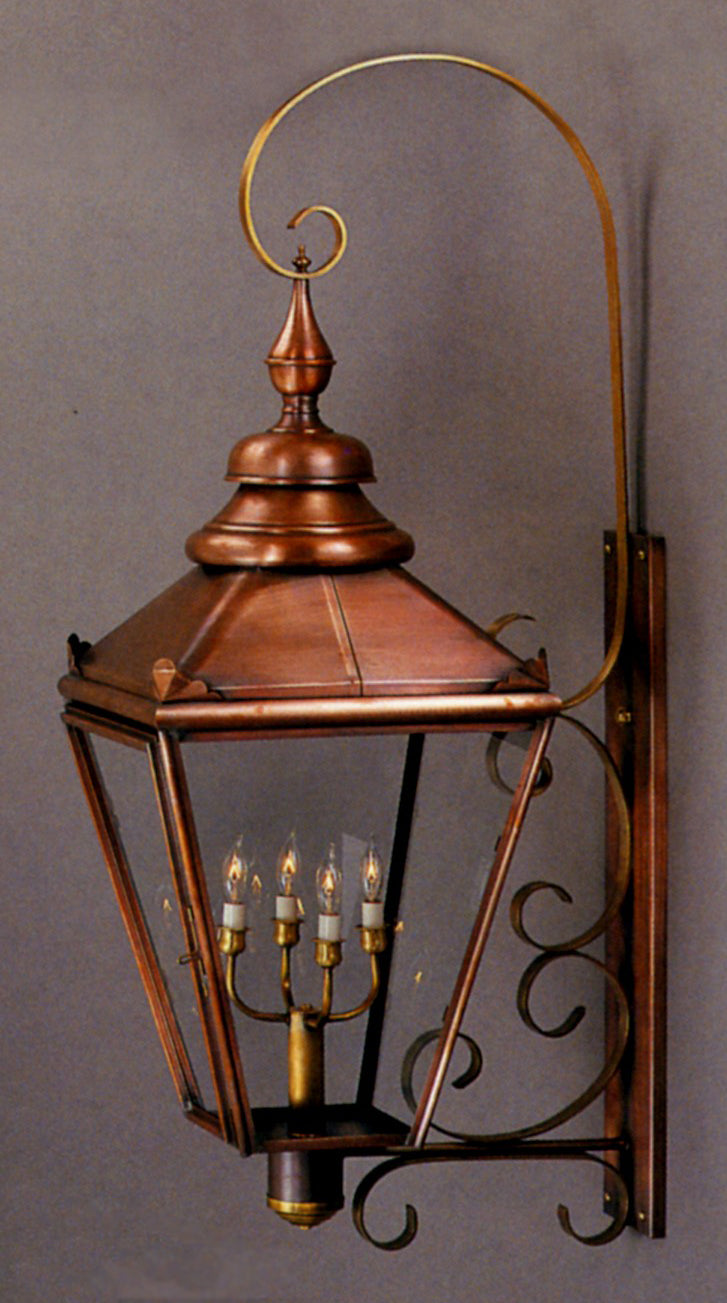 Genie House 82121/HACC Four Light Wall Mount, Antique Copper