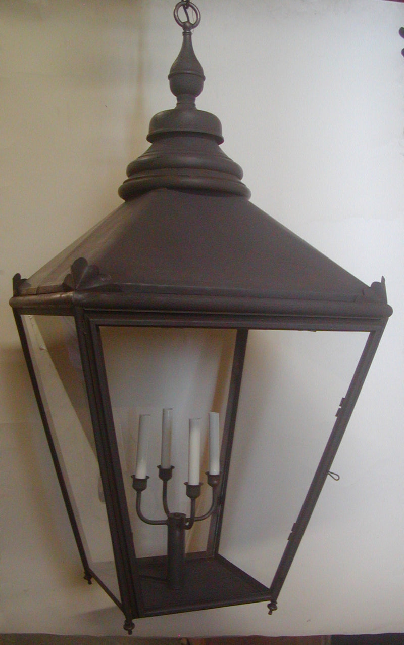 Genie House 82133DCC Four Light Pendant, Dark Copper
