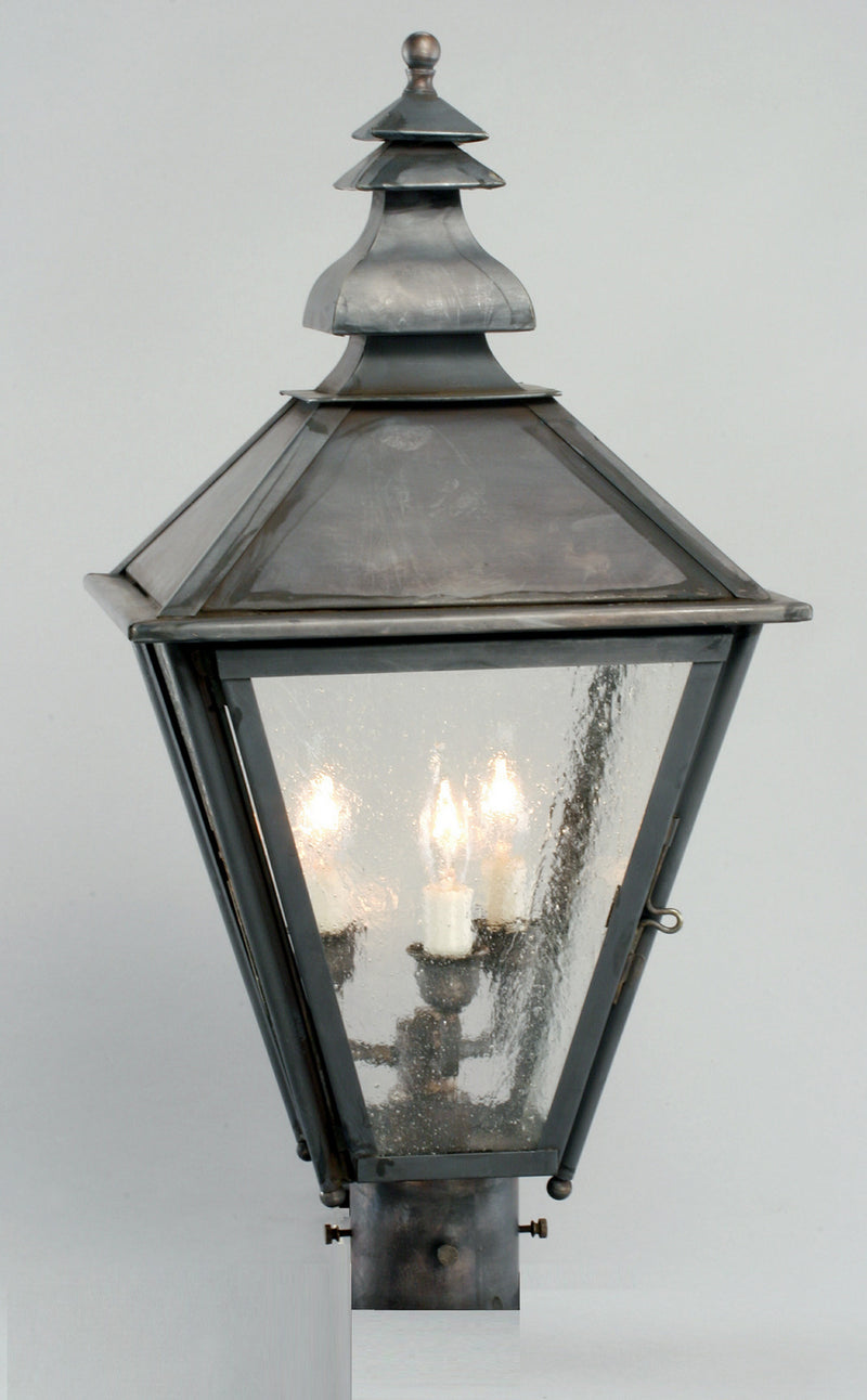 Genie House 84002DCS Three Light Post Mount, Dark Copper