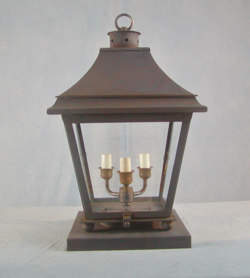 Genie House 8831PIERDCC Three Light Pier Mount, Dark Copper