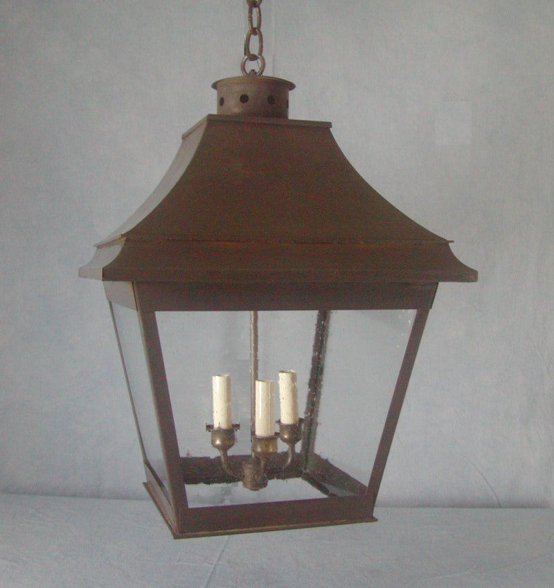 Genie House 88323DBSS Three Light Pendant, Dark Brass
