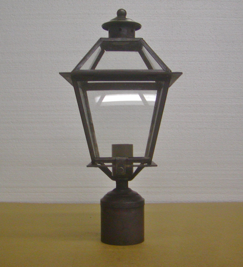 Genie House 91402DCC One Light Post Mount, Dark Copper