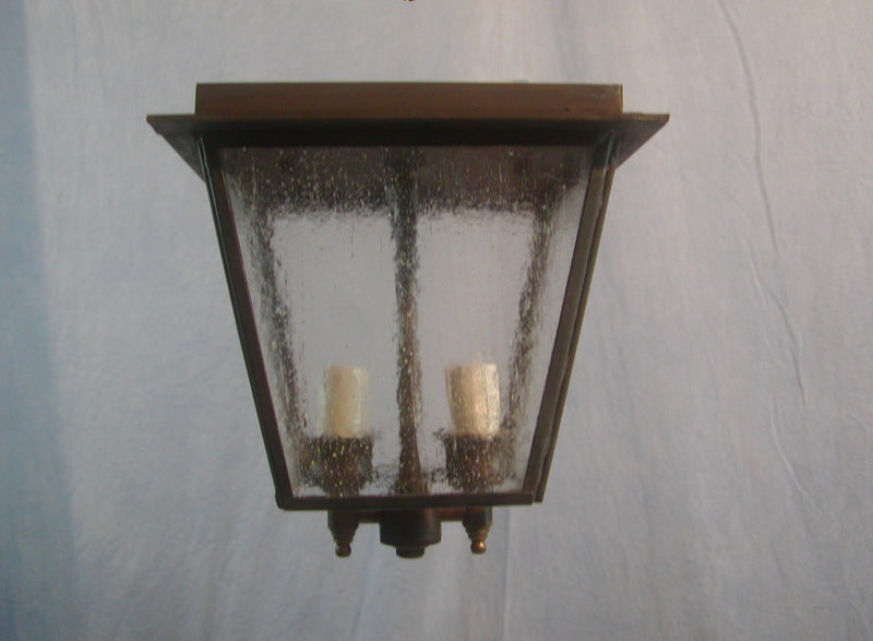 Genie House 91404DCS Two Light Flush Mount, Dark Copper