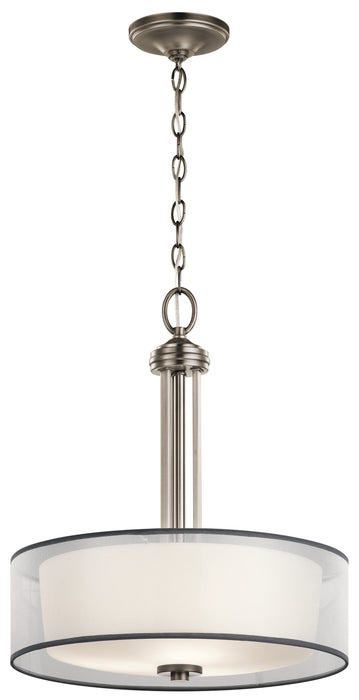 Kichler 43153AP Three Light Pendant, Antique Pewter