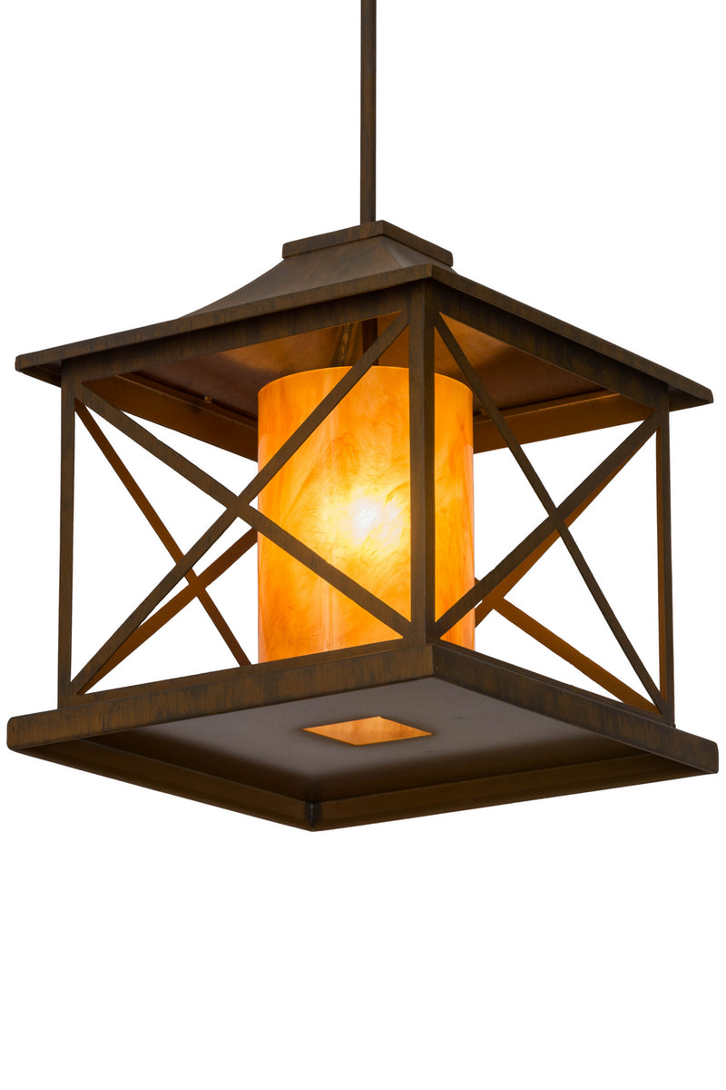 Meyda Tiffany 115982 One Light Pendant, Rustic Iron