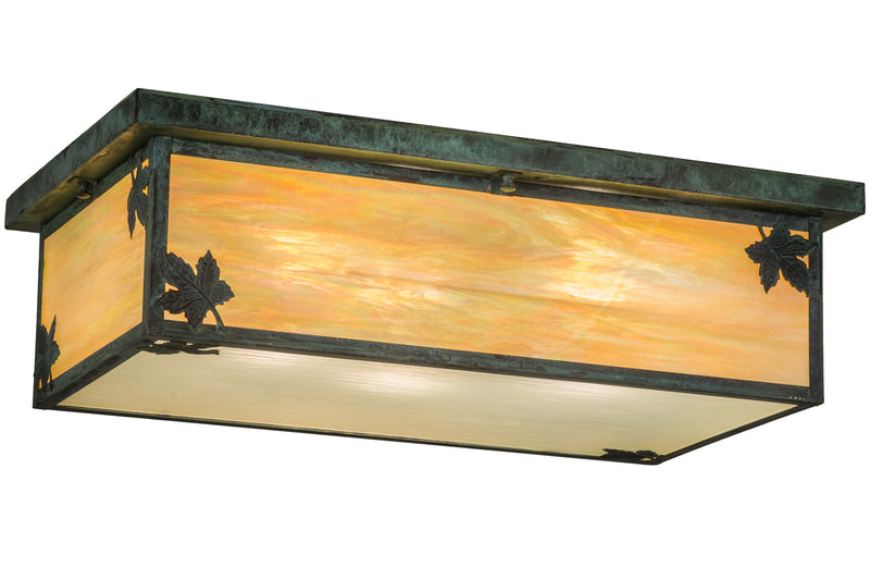 Meyda Tiffany 163555 Three Light Flushmount, Verdigris