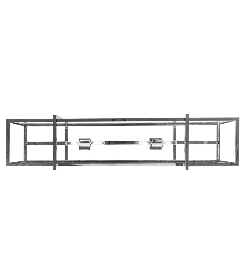 Meyda Tiffany 163584 Four Light Oblong Pendant, Chrome