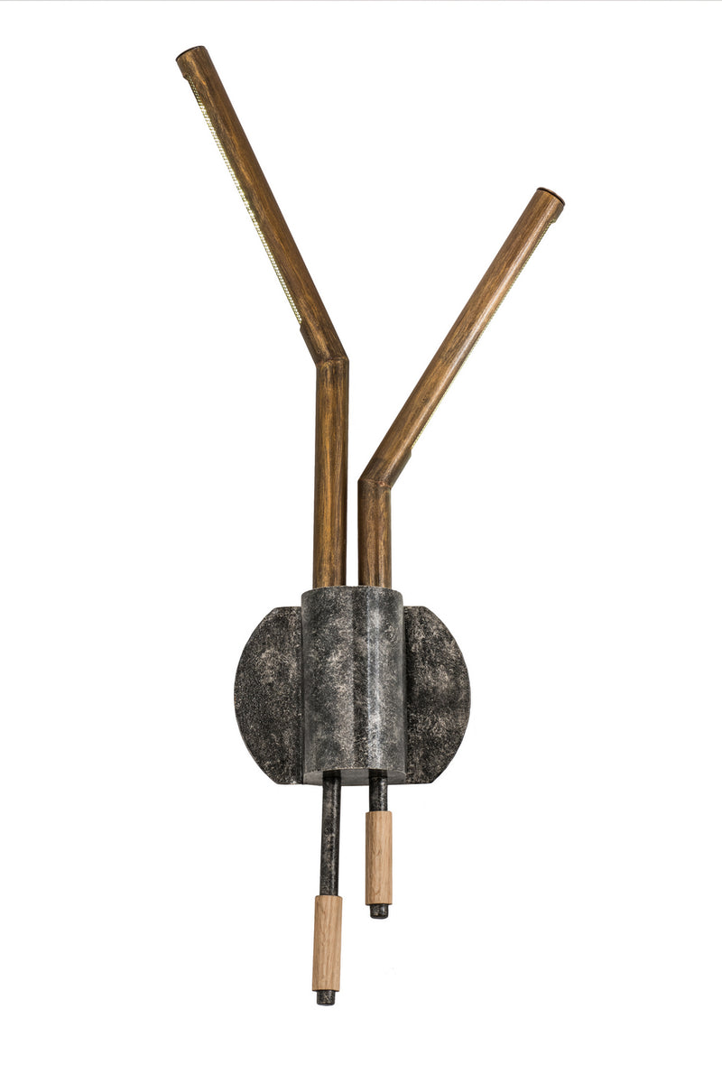 Meyda Tiffany 164927 LED Wall Sconce, Silicon Bronze/Black Nickel