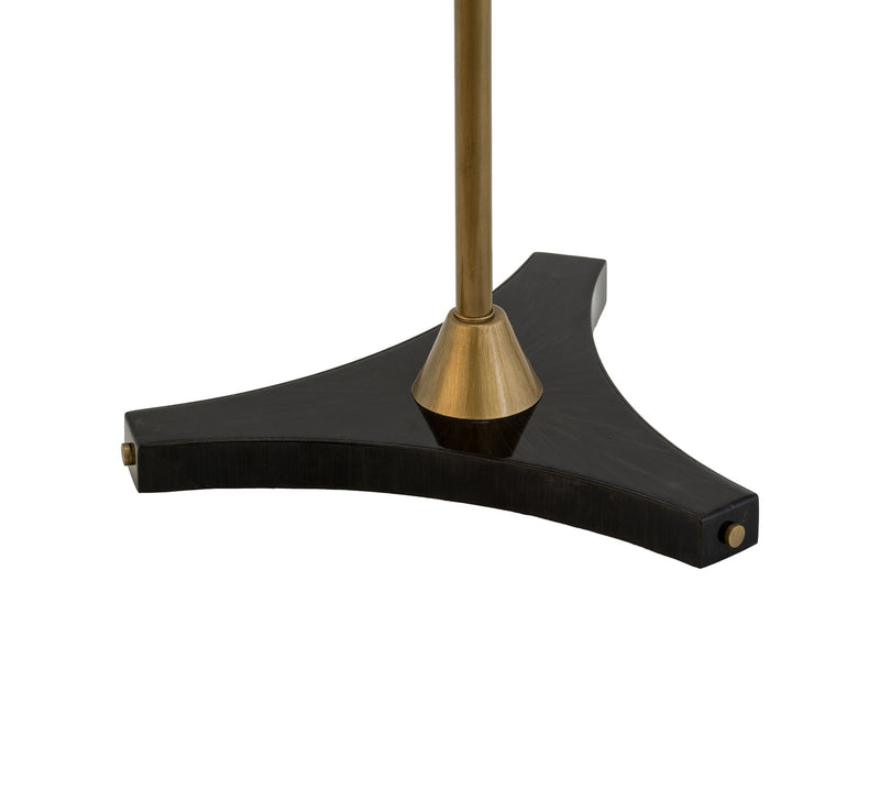 Meyda Tiffany 167596 One Light Floor Lamp, Black Metal,Antique Brass