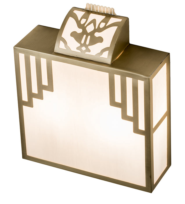 Meyda Tiffany 169907 Two Light Wall Sconce, Natural Brass
