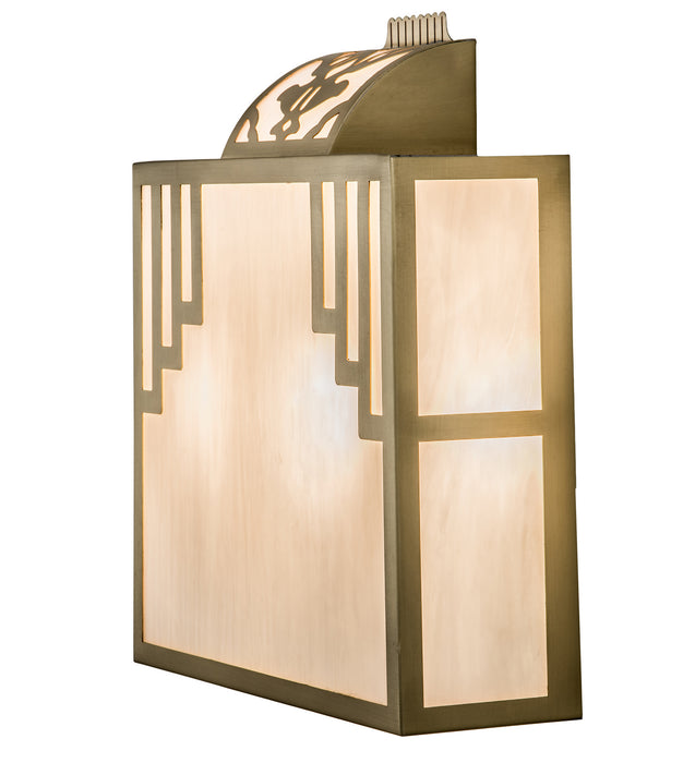 Meyda Tiffany 169907 Two Light Wall Sconce, Natural Brass