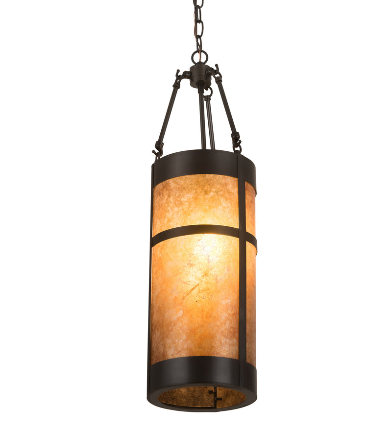 Meyda Tiffany 192853 One Light Mini Pendant, Craftsman Brown