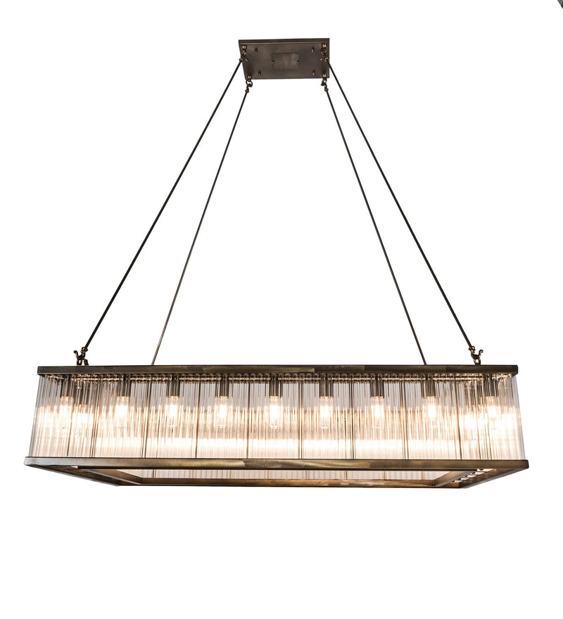 Meyda Tiffany 192928 28 Light Oblong Pendant, Antique Copper